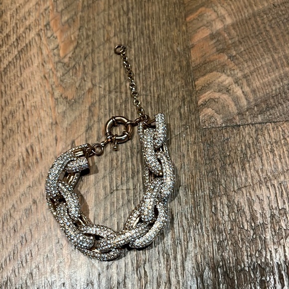 J.Crew chainlink bracelet with pavé crystals - Picture 2 of 2